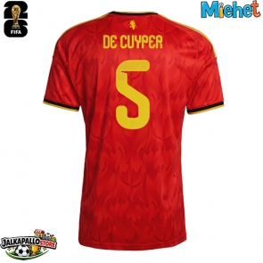Belgia Maxim De Cuyper #5 Kotipaita MM-kisat 2026 Lyhythihainen